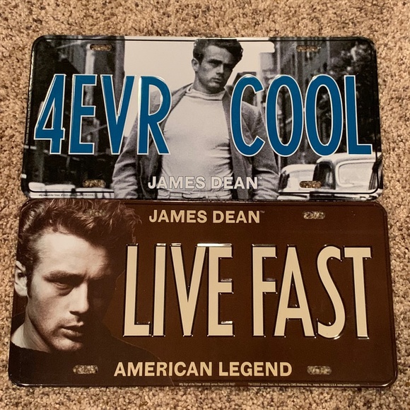 2 James Dean License Plates - Picture 1 of 5